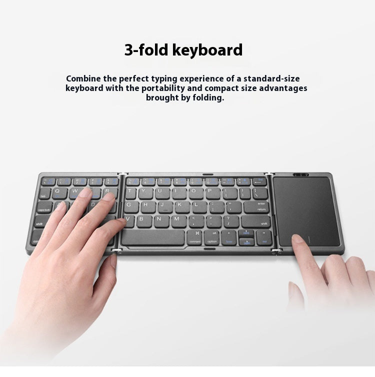 Three Folding Wireless Bluetooth Keyboard